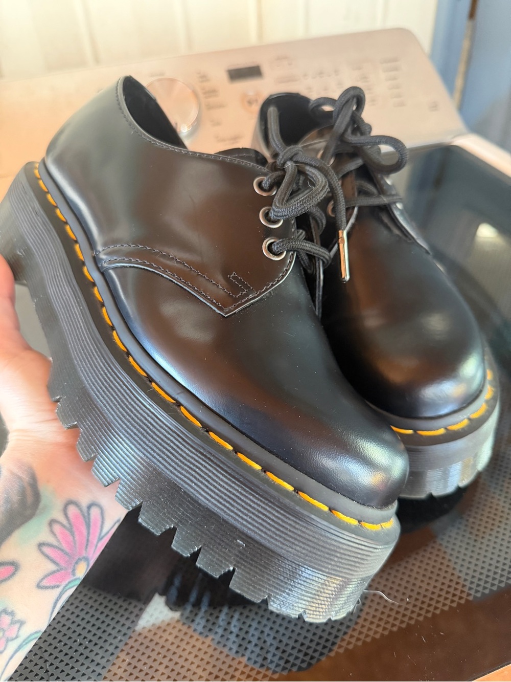 Doc marten platform loafer